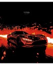 Тетрадь 48л. лин., обл. мел. карт. "Огненное авто"",  КТС-Про (10/80)  С2549-119
