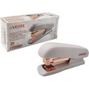 Степлер №24/6, 26/6 "deVENTE. Esthetics" (мощность 20 листов, глубина скрепления 55 мм) пластиковый, c покрытием Velvet Touch, в картонной коробке, цвет лавандово-пепельный, металлические детали цвета розового золота 4142518