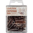 Скрепки металлические 28мм 100 шт. "deVENTE. Esthetics" овальные, в пластиковой коробке, ассорти 3 цвета (бургунди, лавандово-пепельный и розовое золото) 4135512