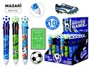 Ручка шариковая автоматическая WIN GOAL, 10 цв. (ФИОЛЕТОВЫЙ, ЧЕРНЫЙ, СИНИЙ, КРАСНЫЙ, ОРАНЖЕВЫЙ, ЗЕЛЕНЫЙ, ЖЁЛТЫЙ, ГОЛУБОЙ, РОЗОВЫЙ, КОРИЧНЕВЫЙ), пулевидный пиш.узел 0.7мм, корпус пластиковый цветной, сменный стержень 68 мм, картонный дисплей MR-2101