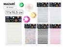 Стразы-наклейки пластиковые, 11*16.5 см, 6 дизайнов, ОПП-упаковка M-20450