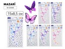 Стразы-наклейки пластиковые, 15*8.5 см, 6 дизайнов, ОПП-упаковка M-20448