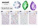 Стразы-наклейки пластиковые, 9.2*15.5 см, 6 дизайнов, ОПП-упаковка M-20454