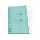 Тетрадь школьная ученическая с пластиковой обложкой на скобе ErichKrause Классика CoverPro matt, Pulse, А5+, 18 листов, клетка_MIX-PACK 64757