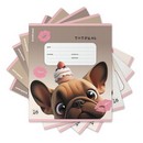 Тетрадь 18л. кл., обл. мелов., "Frenchie" выборочный УФ-лак, ErichKrause (10/200) 64834