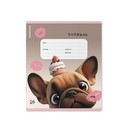 Тетрадь 18л. кл., обл. мелов., "Frenchie" выборочный УФ-лак, ErichKrause (10/200) 64834