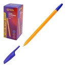 Ручка шариковая Qredo 734-O, 0,7 мм., синяя, оранжевый корпус 15-7291