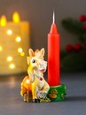 Фигурка-подсвечник полистоун "Коняшка с банкнотами и подковой" d=2,3 см 5,3х4х6 см   10870768 10870768   