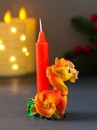 Фигурка-подсвечник полистоун "Коняшка с банкнотами и подковой" d=2,3 см 5,3х4х6 см   10870768 10870768   