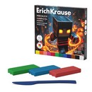 Пластилин классический ErichKrause Mine Block 12 цветов со стеком, 192 г (в коробке 12 шт) 65201