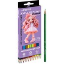 Карандаши 18цв., deVENTE "Amai Menoko" 2М, диаметр грифеля 2,8 мм, шестигранные, в картонной коробке 5023618