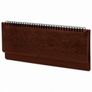 Планинг настольный недатированный (305x140 мм) BRAUBERG "Imperial", кожзам, 60 л., коричневый 123499