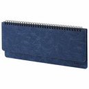 Планинг настольный недатированный (305x140 мм) BRAUBERG "Status", под кожу, 60 л., темно-синий 113373