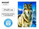 Алмазная мозаика с мольбертом ВОЛК, 21х25см, 1 дизайн, частичная выкладка, ОПП-упаковка. M-12325