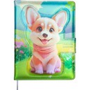 Дневник "deVENTE. My Little Corgi" универсальный блок, 48 листов, белая бумага 80 г/м?, печать в 1 краску, твердая обложка из искусственной кожи с поролоном, цветная печать, фигурная магнитная створка, отстрочка, 1 ляссе 2020676
