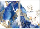 Тетрадь фА4 60л. кл., скрепка "ABSTRACT BLUE" обл. мелов.картон+сплошной  УФ лак 25111