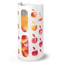 Держатель контейнер корзина APPLE для пакетов, мешков, бахил, 37,5х16х13 см, белый, LAIMA 608368