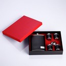 Подарочный набор "Классика" 6 в 1: фляжка 270 мл, воронка, 4 рюмки, чёрный, 17 х 23 см 118320 118320     