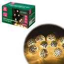 Электрогирлянда-нить комнатная "Диско-шары", 1,5 м,10 LED, тёплый белый, батарейки, ЗОЛОТАЯ СКАЗКА 1827110