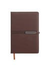 Ежедневник недатированный формат А5, с хлястиком, 112л, линия, пвх, Узор Коричневый   10771036 10771036   