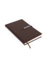 Ежедневник недатированный формат А5, с хлястиком, 112л, линия, пвх, Узор Коричневый   10771036 10771036   