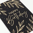 Открытка на черном крафте Happy Birthday, 10 х 15 см   4822244 4822244    