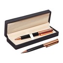 Ручка подарочная шариковая в кожзам футляре поворотная Винтаж корпус черный/медь   10562208 10562208   