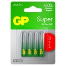 Батарейка GP Super G-TECH (алкалиновые, мизинчиковые) 24A LR03/286/AAA BL3+1 24A LR03/286/AAA BL3+1