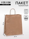 Пакет крафт без печати, круглая ручка 24 х 14 х 28 см   2492931 2492931    