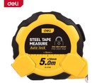 Рулетка Deli DL3796 5м*19мм, Автостоп, ударопрочный обрезиненный корпус, метрическая, клипса, ремешок 166271
