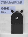 Точилка механическая с фиксатором  карандаша, 1 отверстие 6-8мм, корпус белый/черный SUNWOOD, X5170-BLACK X5170-BLACK