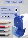 Точилка механическая с фиксатором  карандаша, 1 отверстие 6-8мм, корпус белый/синий SUNWOOD, X5170-NAVY X5170-NAVY