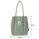 Сумка шоппер BRAUBERG MOMENTS, вельвет, 35х30 см, мятный 271908