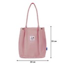 Сумка шоппер BRAUBERG MOMENTS, вельвет, 35х30 см, розовый 271907