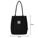 Сумка шоппер BRAUBERG MOMENTS, вельвет, 35х30 см, черный 271905