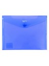Папка-конверт пластиковая 0.18мм, на кнопке фА5, синяя, Comix А1854