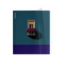 Тетрадь 48л. кл., с пластиковой обложкой на скобе ErichKrause CoverPrо® текстура апельсин, Изумрудная рама 048055254-65789