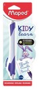 Ручка шариковая со стираемыми чернилами "KIDY LEARN RABBIT" с ластиком, с тренажером для постановки письма,  с возможностью перезарядки картриджа, синяя, средняя толщина линии - 0,7 мм, цвет корпуса сиреневый, в блистере  229600