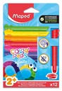 Карандаши 12цв.,  "COLOR'PEPS INFINITY KIDY" из ударопрочного грифеля для детей раннего возраста, эргономичная форма захвата, в коробке с подвесом 864600
