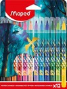 Фломастеры 12 цв. "DRAGON" с заблокированным пишущим узлом, декорированные, средний пишущий узел, смываемые, в картонной коробке с подвесом 845434