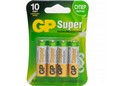 Батарейка GP Super G-TECH  (алкалиновые, пальчиковые) 15A LR6/316/AA BL4 (шоу-бокс 40 штук) 15A LR6/316/AA BL4 
