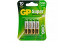 Батарейка GP Super G-TECH   (алкалиновые, мизинчиковые) 24A LR03/286/AAA BL4 (шоу-бокс 40 штук) 24A LR03/286/AAA BL4