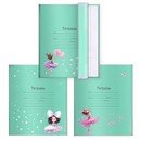 Обложки для тетрадей с рисунком "БАЛЕРИНЫ" (3 шт. в наборе, 350х216 мм, цвет: розовый, ПВХ плотностью 120 мкм, индивидуальная упаковка: ПЭТ-пакет с европодвесом) ,Феникс+ 72986