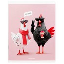 Тетрадь 48л. кл., обл. мелов., выб. УФ-лак "СТИЛЬНЫЕ КУРОЧКИ", Феникс+ 70923