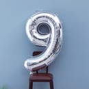 Шар фольгированный 40" Цифра 9, цвет серебряный 1386222 1386222    