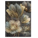 Ежедневник датированный 2027  ИЗУМРУДНЫЕ ЦВЕТЫ / А5, 160 л., твёрдый переплёт 7БЦ, полноцветная печать, тиснение фольгой, матовая ламинация. Блок - белый офсет, 65 г/м?, печать в одну краску 74596