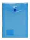 Папка-конверт пластиковая 0.18мм, на кнопке фА6, синий, Comix А1856