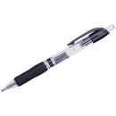 Ручка гел. автомат. CROWN 0,7мм, черная, с резиновым грипом. AJ-5000R
