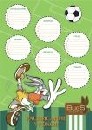 Расписание уроков фА3, серия Bugs Banny Football, (50/500), ErichKrause 27236