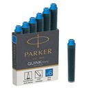 Капсулы д/перьевой ручки PARKER Quink Ink Z17 мини, синие, в наборе из 6 шт. (6/180) 1950409